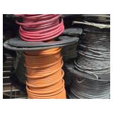 Lot of (7 Partial Spools) 12GA Wire (white, grey, red, orange)
