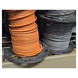 Lot of (7 Partial Spools) 12GA Wire (white, grey, red, orange)