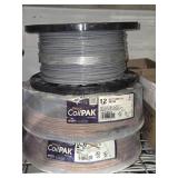 Lot of (3 Partial Spools) 12GA Wire (gray, brown)