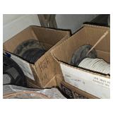 Lot of (3 Partial Spools) 12GA Wire (gray, white, black)