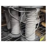 Lot of (10 Partial Spools) Wire - 18/2 and 20/2 (white, gray, purple)