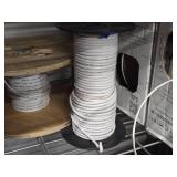 Lot of (10 Partial Spools) Wire - 18/2 and 20/2 (white, gray, purple)