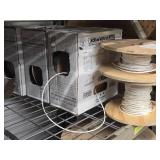 Lot of (5 Partial Spools) 22/2 Wire (white)