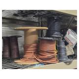 Lot of (7 Partial Spools) 10GA Wire (brown, yellow, black)