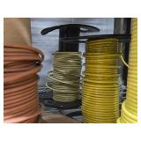 Lot of (7 Partial Spools) 10GA Wire (brown, yellow, black)