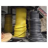 Lot of (7 Partial Spools) 10GA Wire (brown, yellow, black)