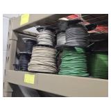 Lot of (12 Partial Spools) 14GA Wire (white, green, black)