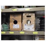 Lot of (1 Shelf) Wire - 18GA, 6C/22AWG Plenum, Cat6E Rizer, 24/4 Cat5e Riser, 18GA Thermostat (assorted)