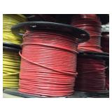 Lot of (12 Partial Spools) 14GA Wire (red, blue, purple, yellow)
