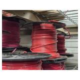 Lot of (12 Partial Spools) 14GA Wire (red, blue, purple, yellow)