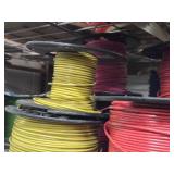 Lot of (12 Partial Spools) 14GA Wire (red, blue, purple, yellow)