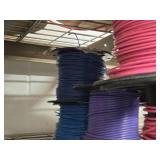 Lot of (12 Partial Spools) 14GA Wire (red, blue, purple, yellow)