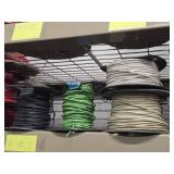 Lot of (8 Partial Spools) 16GA Wire (white, green, black)