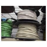 Lot of (8 Partial Spools) 16GA Wire (white, green, black)
