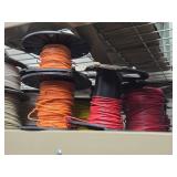 Lot of (8 Partial Spools) 16GA Wire (red, yellow, orange)