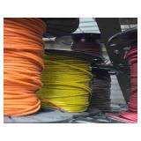 Lot of (8 Partial Spools) 16GA Wire (red, yellow, orange)