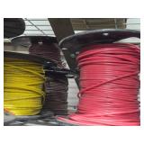 Lot of (8 Partial Spools) 16GA Wire (red, yellow, orange)