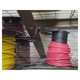 Lot of (8 Partial Spools) 16GA Wire (red, yellow, orange)