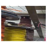 Lot of (8 Partial Spools) 16GA Wire (red, yellow, orange)
