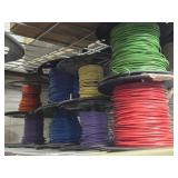 Lot of (8 Partial Spools) 18GA Wire (red, green, blue, purple)