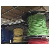 Lot of (8 Partial Spools) 18GA Wire (red, green, blue, purple)