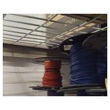 Lot of (8 Partial Spools) 18GA Wire (red, green, blue, purple)