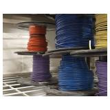 Lot of (8 Partial Spools) 18GA Wire (red, green, blue, purple)