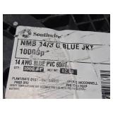Lot of (1 Full Spool) Southwire® Wire - 14/3 GNM-B Blue Jacket 1000