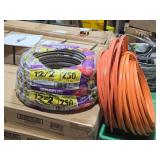 Lot of (2 Partial Bundles + 1 Full Bundle) Wire - 12/2 Orange (x2) + Armorlite 12/2 Stranded Metal Clad Cable