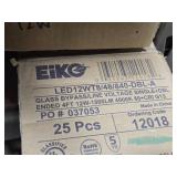 Lot of (34) Eiko LED Lamps 12W T8 840-DBL-A Glass Bypass Line Voltage Single+Dbl 12W-1800LM 4000K 80+CRI G13