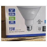 Lot of (53 / 1 Partial Box) LED PAR 38 Bulb 15W 1000LM Dimmable