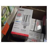 (7) Satco Hi-Pro LED 100W 100-277V 5000K Bulbs + (2) Green Creative PAR56 40W 2700K Bulbs