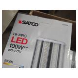 (7) Satco Hi-Pro LED 100W 100-277V 5000K Bulbs + (2) Green Creative PAR56 40W 2700K Bulbs