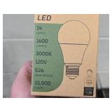 Lot of (65) Eiko LED A19 14W Bulbs 1600LM 3000K 120V E26