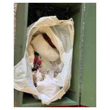Mixed Christmas Decor Lot Bells Wreath Santa Sled Cards Platter