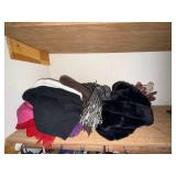 Mixed Winter Accessories Lot Scarves Gloves Hats Fur Style Estate Group