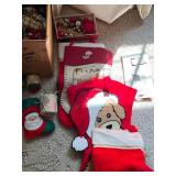 Mixed Christmas Decor Lot Ornaments Stockings Figurines Holiday