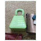 Lot of 4 Fashion Handbags Reptile Print Clutch Shoulder Bags Mixed