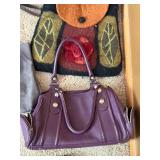 Mixed Handbag Purse Lot 6 Pc Tote Clutch Wallet Felted Suede Style