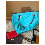 Mixed Handbag Purse Lot 6 Pc Tote Clutch Wallet Felted Suede Style
