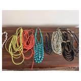 Statement Necklace Lot Chunky Beaded Multi Strand Fashion Jewelry 10+