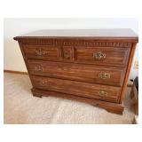 Bassett 2 Pc Dresser Chest Set Traditional Wood Brass Pulls Good