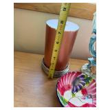 Decorative Home Decor Lot Stained Glass Angel Bowl Candle Holder