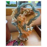 Decorative Home Decor Lot Stained Glass Angel Bowl Candle Holder