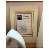 Religious Decor Lot Framed Blessing Candle Figurines Home Display