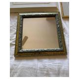 Framed Wall Decor Lot of 3 Prints & Ornate Mirror Assorted Sizes