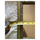Framed Wall Decor Lot of 3 Prints & Ornate Mirror Assorted Sizes