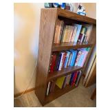 Oak Finish 3 Shelf Bookcase Bookshelf 42x27x9 Brown Good