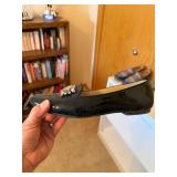 Karen Scott Black Beaded Toe Flats Low Wedge Women