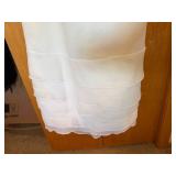Ivory Formal Dress Style 95388 Size 16 Ruffle Hem Spaghetti Strap